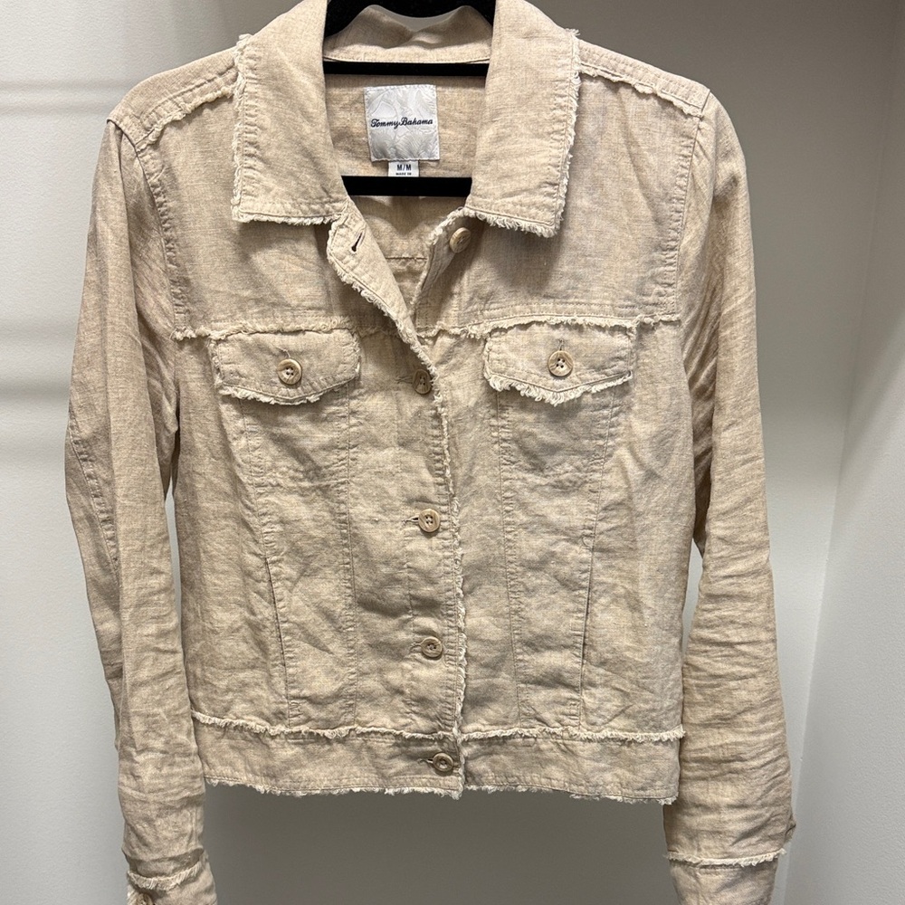 Tommy Bahama Light Tan Linen Jacket